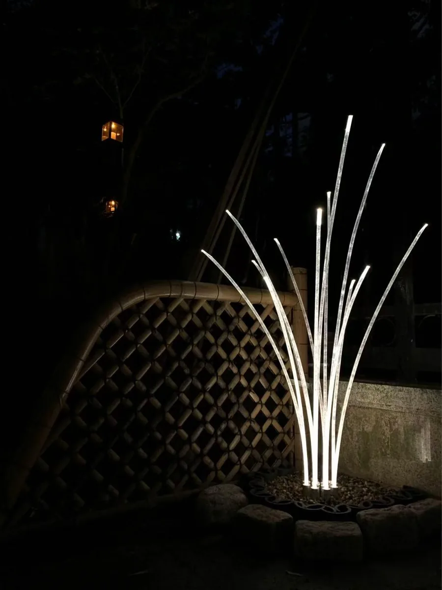 acrylic reed floor light for night tour and landscape projects — Floor-mounted Light series by Dengqi Lighting
