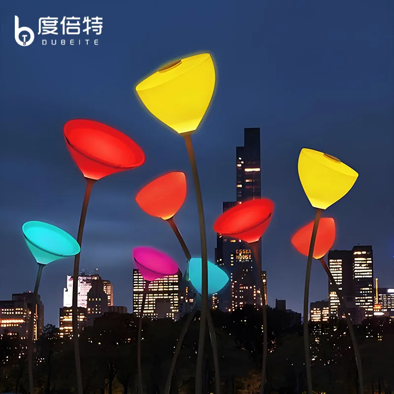 calla lily light for night tour and landscape projects — Interactive Lighting Installation series by Dengqi Lighting
