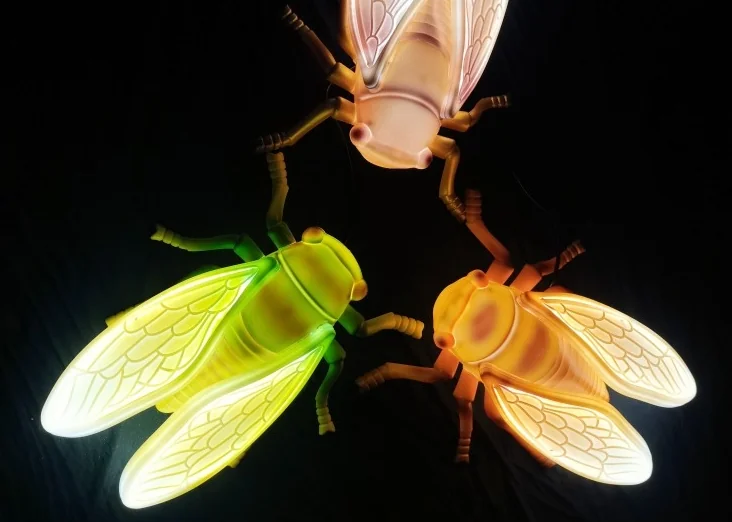 glowing cicada — dynamic insect landscape light by Dengqi Lighting