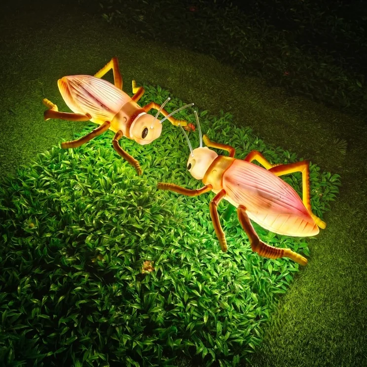 glowing cricket — dynamic insect landscape light by Dengqi Lighting