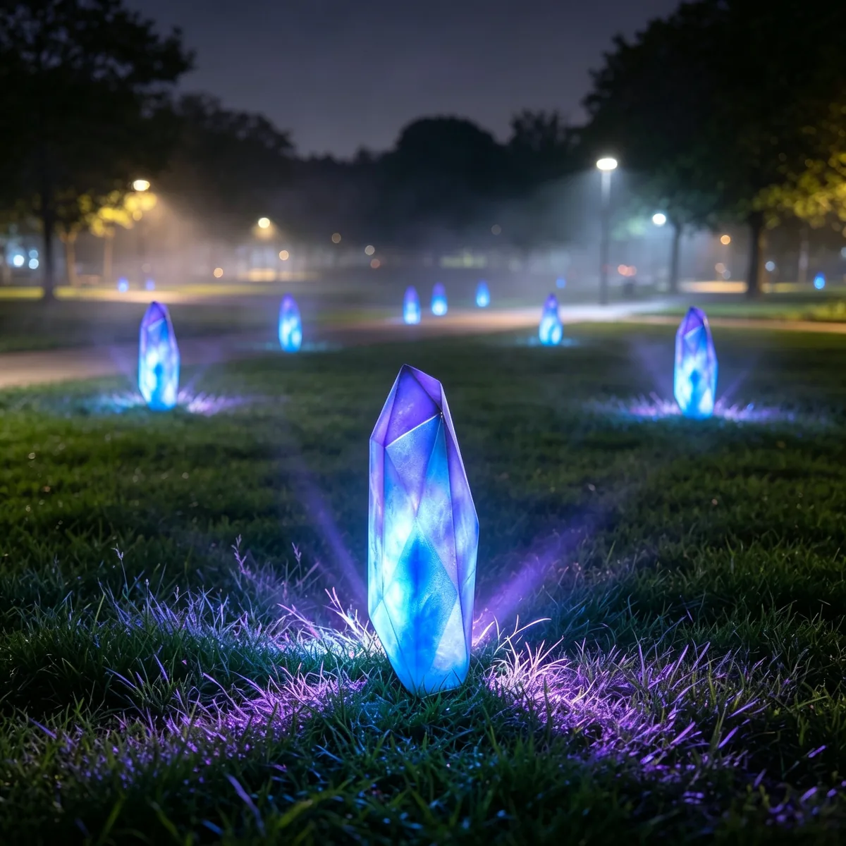 crystal flower cluster light for night tour and landscape projects — Avatar LED Plant series by Dengqi Lighting