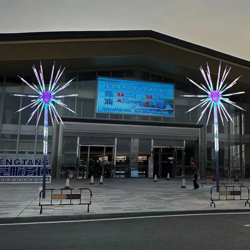 3D digital firework light for night tour and landscape projects — 3D Firework Light series by Dengqi Lighting