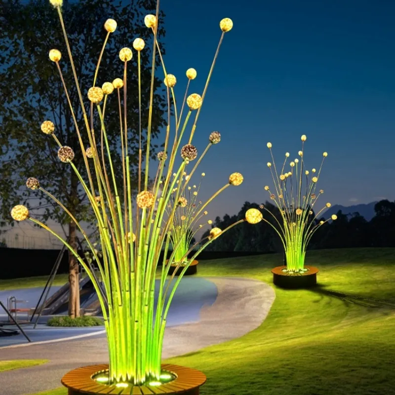 firefly bench landscape light for night tour and landscape projects — Interactive Lighting Installation series by Dengqi Lighting