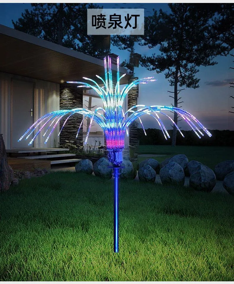3D fountain firework light for night tour and landscape projects — 3D Firework Light series by Dengqi Lighting