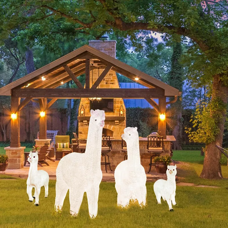 illuminated FRP alpaca for night tour and landscape projects — Illuminated FRP Animal series by Dengqi Lighting