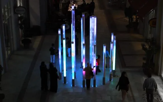 glowing light pillar for night tour and landscape projects — Interactive Lighting Installation series by Dengqi Lighting