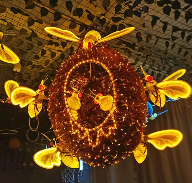 glowing honeycomb — dynamic insect landscape light by Dengqi Lighting