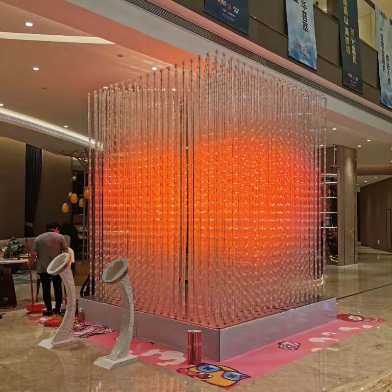 interactive heart light installation for night tour and landscape projects — Interactive Lighting Installation series by Dengqi Lighting