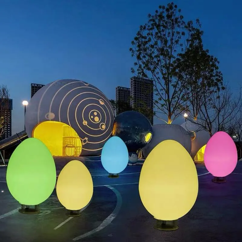 interactive roly-poly light for night tour and landscape projects — Interactive Lighting Installation series by Dengqi Lighting