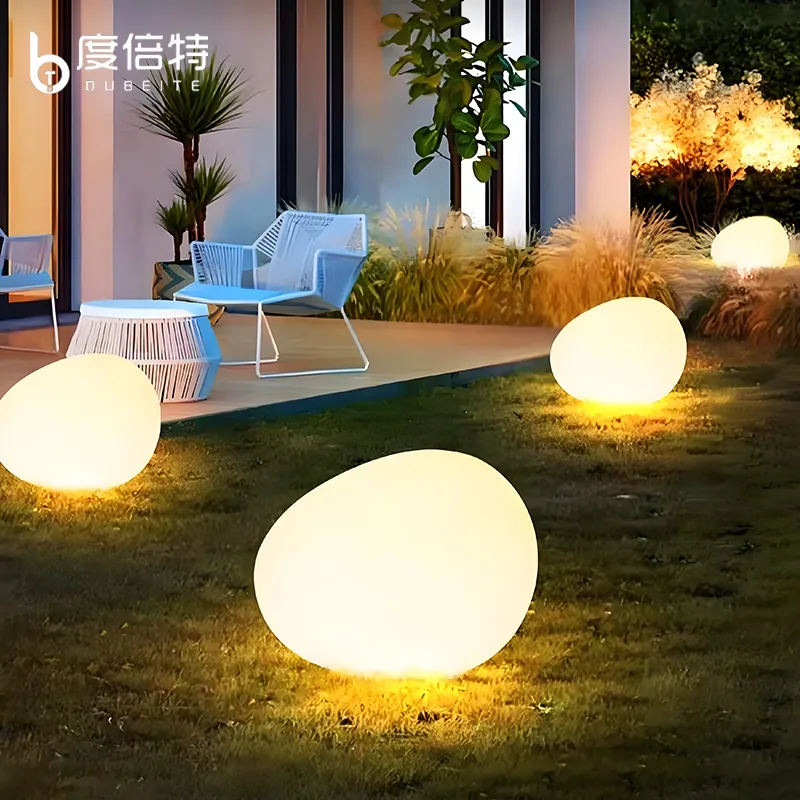 rotomolded glowing pebble for night tour and landscape projects — Rotomolded Lighting series by Dengqi Lighting