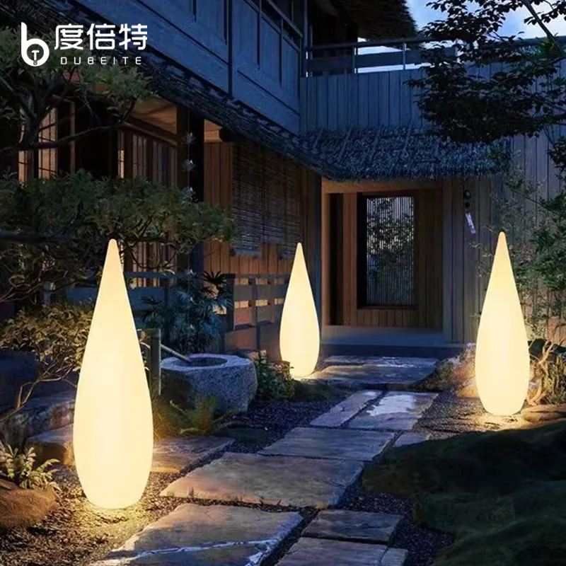 rotomolded glowing water drop for night tour and landscape projects — Rotomolded Lighting series by Dengqi Lighting