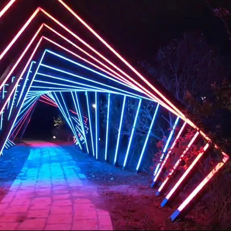light time tunnel for night tour and landscape projects — Interactive Lighting Installation series by Dengqi Lighting